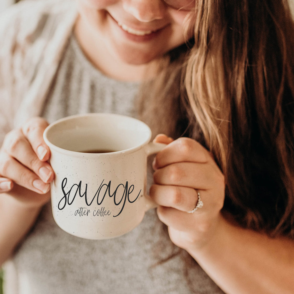 Savage After Coffee Mug 14.5oz Funny Sarcastic Coffee Cup Ceramic BandsCo Straps