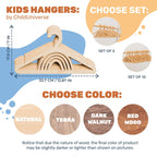 Pack of 10 Kid's Wooden Hangers - SJB-DIAMOND ELITES