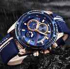 Men's Waterproof Sports  Watch With Leather Belts, Chronometers Day View Fluorescent Pointers Unique Design Perfect Gift Stevvex