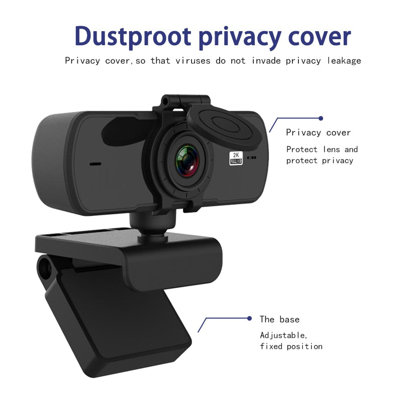 Webcam Real 1080P 200W Pixels Full Hd 110° Wide Angle Camera with Microphone Tripod for Video Widescreen Pro Streaming Webcam for Recording Calling Conferencing And Gaming Stevvex