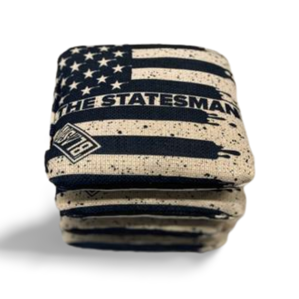 The Statesmen Pro Cornhole Bags (6/9).  Flat fill, smaller profile. blastcornhole