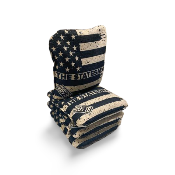 The Statesmen Pro Cornhole Bags (6/9).  Flat fill, smaller profile. blastcornhole