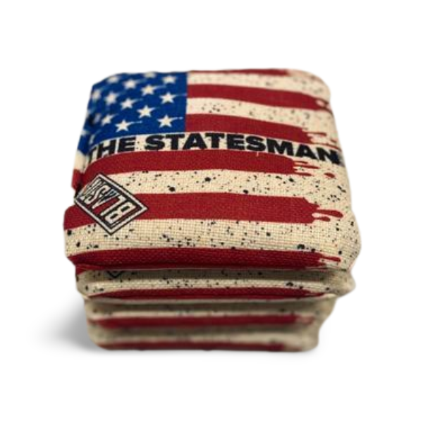 The Statesmen Pro Cornhole Bags (6/9).  Flat fill, smaller profile. blastcornhole
