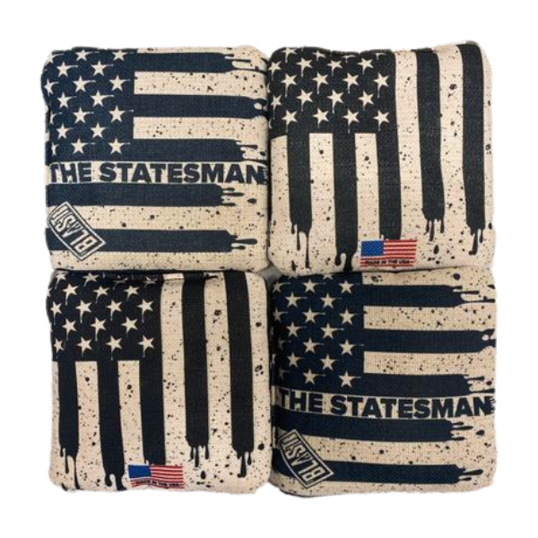 The Statesmen Pro Cornhole Bags (6/9).  Flat fill, smaller profile. blastcornhole
