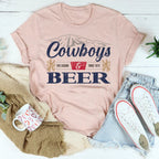 Cowboys & Beer Tee Peachy Sunday