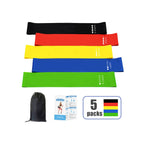 Flex And Stretch Set Of 5 Exercise Latex Bands - SJB-DIAMOND ELITES