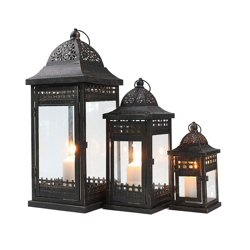 9.5"&14.5"&20" High Decorative Candle Lanterns ( Set of 3） Lootquake LLC