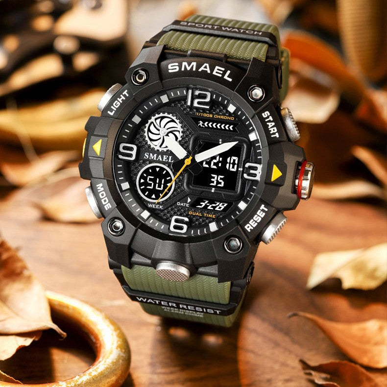 Sport Watch For Men WIth  Dual Time Waterproof 50M Miliatry Watches Chronograph Alarm Army Wristwatch - SJB-DIAMOND ELITES
