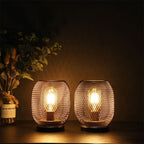 Set of 2 Tall Battery Powered Outdoor Table Lamp 6.7" Lootquake LLC