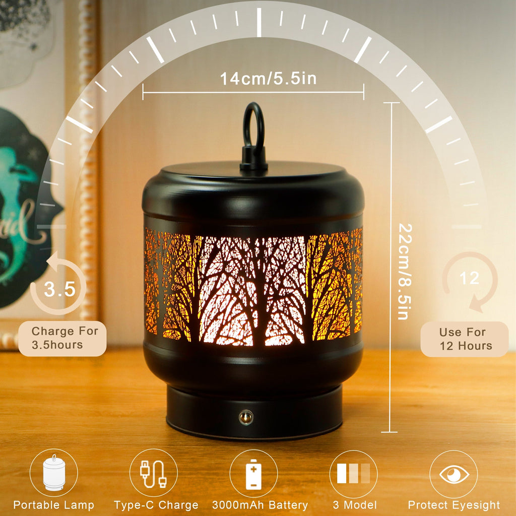 TRIROCKS Cordless Table Lamp Rechargeable Battery Operated Ambient Lighting with Cozy Lights, 3-Step Touch Dimmable LED Amber Light for Bar,Coffee Table, Patio,Camping Lootquake LLC