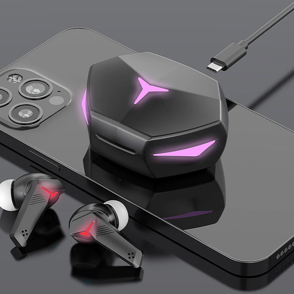 Wireless Earbuds for iOS & Android Phones, Bluetooth 5.2 in-Ear Headphones with Extra Bass, Built-in Mic, Soft in-Ear Sleep Earbuds Gaming Earbuds 60ms Low Latency TWS Bluetooth Earphone with Mic Bass Audio Sound Positioning Wireless Headphones Stevvex
