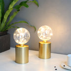 8" Tall Gold Battery Powered Table Lamp（Set of 2 ） Lootquake LLC