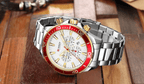 Men's Waterproof Watch With Chronometers, Date Display Excellent Background Unique Design Perfect Gift Stevvex