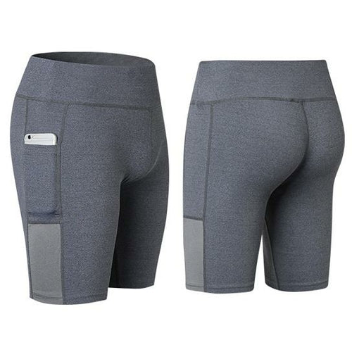 Yoga Shorts Stretchable With Phone Pocket - SJB-DIAMOND ELITES