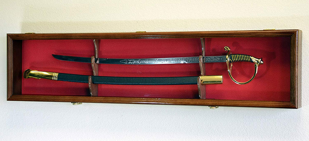 1 Sword Display Case Cabinet Stand Holder Wall Rack Box The Military Gift Store