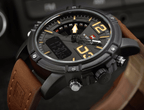 Men's Multifunction Digital Analog Waterproof Watch With Alarm And Automatic Time Zones Unique Design Excellent Gift - SJB-DIAMOND ELITES