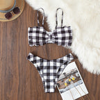 Solid Bikini Set Swimsuit Women Bikini Swimwear Female Halter Top Bathing Suit Swimming Wear Bikini High Cut Swimsuit High Waist Plus Size Summer Swimwear Stevvex
