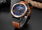 Men's Sport Waterproof Watch With Chronometers Large Numbers And Fluorescent Hands Perfect Gift For Your Man Stevvex