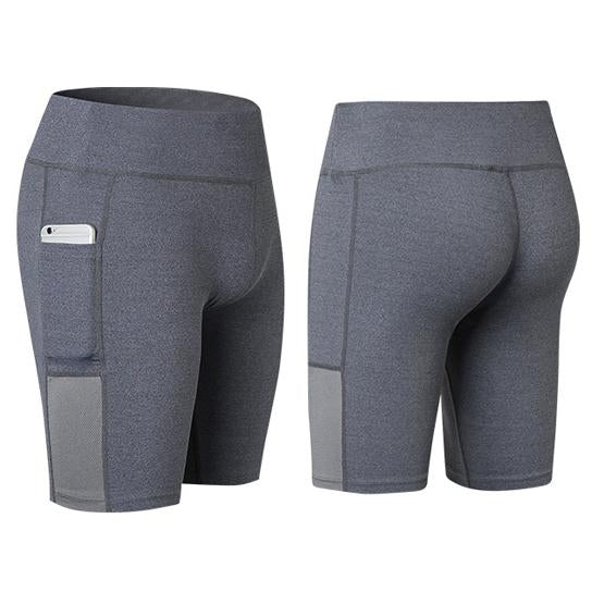Yoga Shorts Stretchable With Phone Pocket - SJB-DIAMOND ELITES