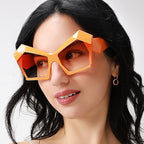 Oversized Square Cateye Polarized Sunglasses Big Trendy Style Fashionable Personality Big Frame Sunglasses New Fashionable & Popular Street Style Sunglasses For Women Stevvex