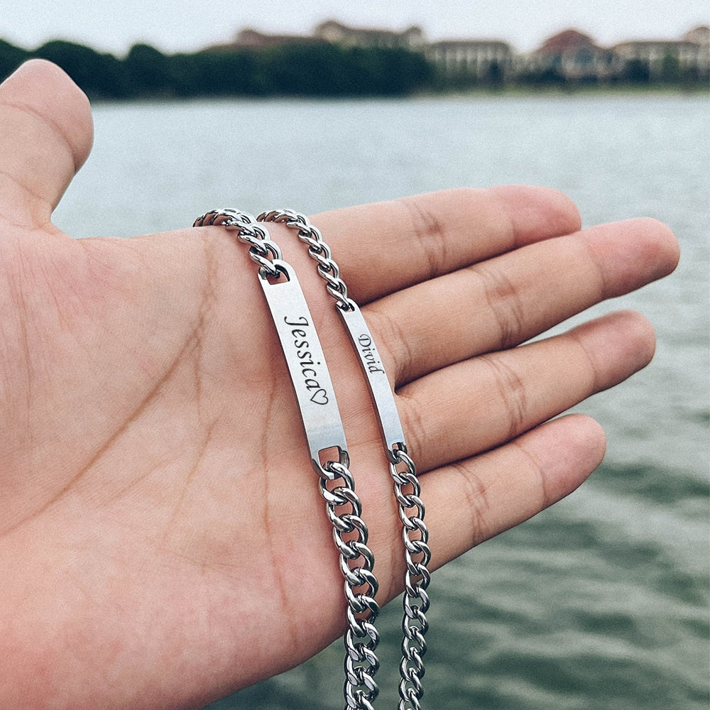 2pcs Set Custom Couple Bracelet Pi-Mart