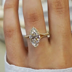 Diamond-studded Ring Women's Design Water Drop Pear Shape