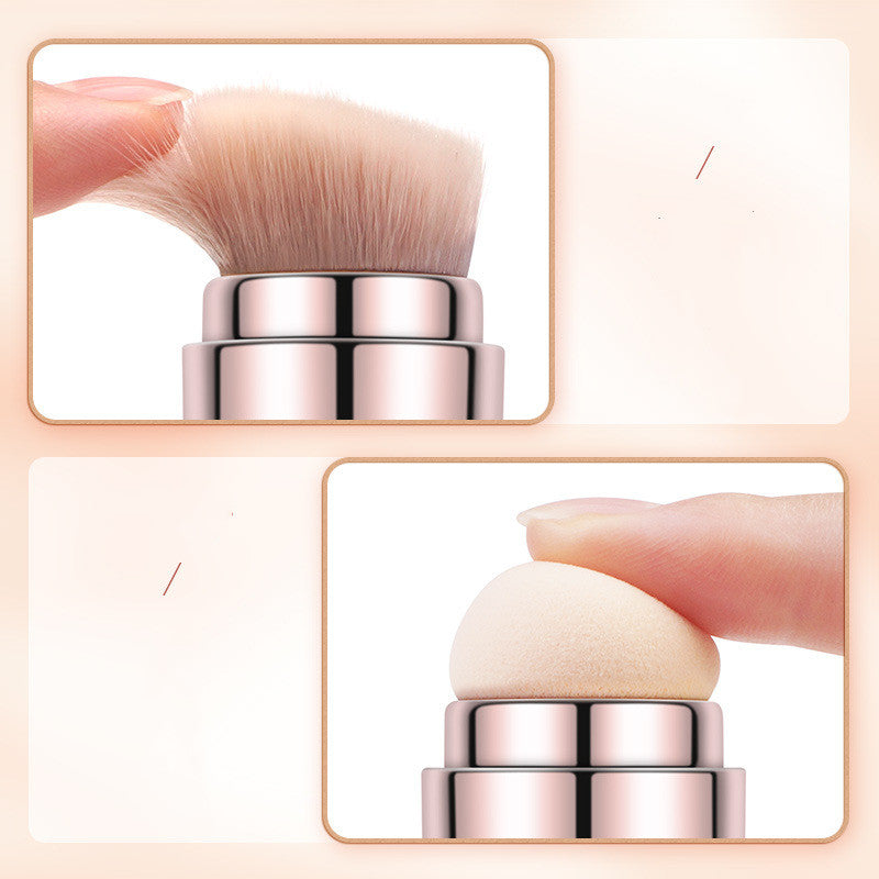 Retractable Metallic Four-in-one Multifunctional Makeup Brush Pi-Mart