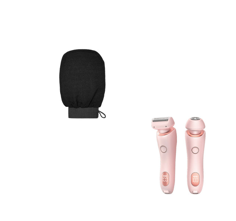 2 In 1 Hair Removal Epilator USB Rechargeable Trimmer Women Body Razor Face Leg Armpit Bikini Hand Pubic Shaver Hair Remover Pi-Mart