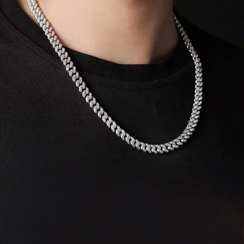 Life Convention Luxury Fashion Mossan Diamond S925 Silver Necklace