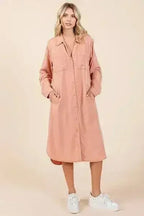Mittoshop Button Down Long Sleeve Shirt Dress