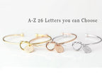 Personalize Knot Initial Bracelets Bangles A-Z 26 Letters Initial Charm Bracelet Love Bangles for Women Luxury Jewelry For Women - SJB-DIAMOND ELITES