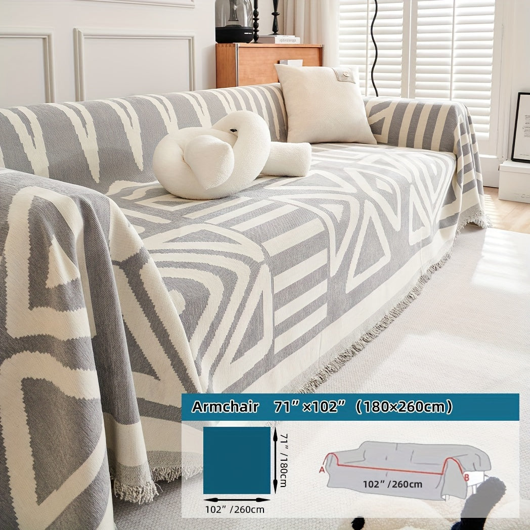 1pc Boho Style Sofa Cover, Anti Pet Scratch Couch Cover, Y Non-Slip Sofa Slipcover Furniture Protector, for Bedroom Living Room Home Decor Couch Cover Blanket Sofa Cover Blanket Sofa Throw Blanket