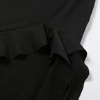 Summer New Y2K Sexy Hot Girl One-shoulder Jellyfish Style Fungus Sexy Breast-wrapped Irregular Dress Purplish Diva