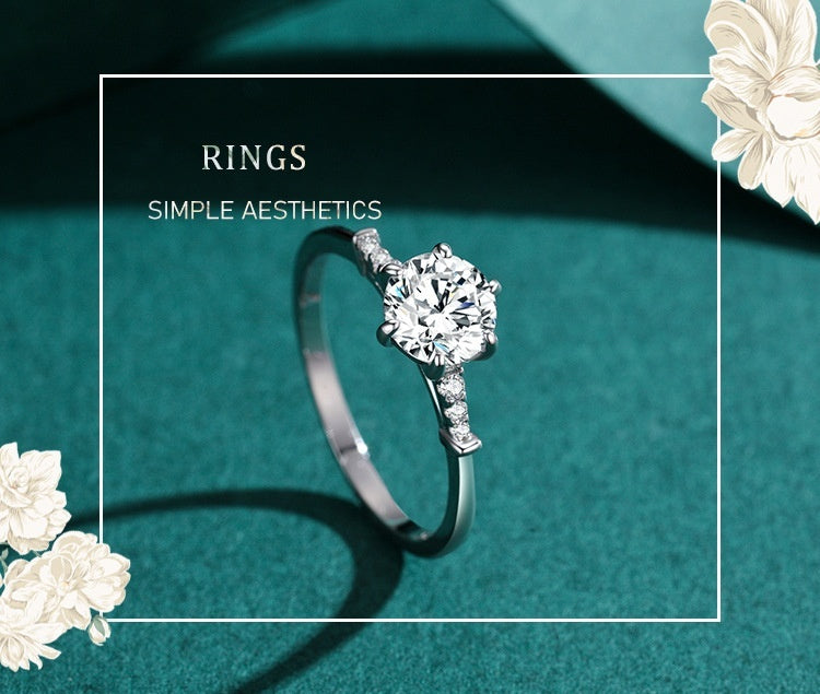 Female Fashion 1 Karat S925 Silver Ring Female Pi-Mart