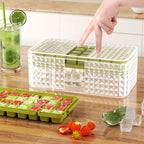 Large New Silicone Square Ice Mold Ice Cube Trays Lid Mold Storage Box Creative Tool Ice Cube Maker Cool Drinks Kitchen Bar Pi-Mart