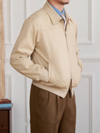 Suede Bomber Jacket Men's Casual Turn-down Collar Coat Pi-Mart