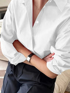 Simple Casual Long Sleeve Solid Color Shirt With Pocket - SJB-DIAMOND ELITES