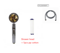 Shower Head Water Saving Flow 360 Degrees Rotating With Small Fan ABS Rain High Pressure Spray Nozzle Bathroom Accessories