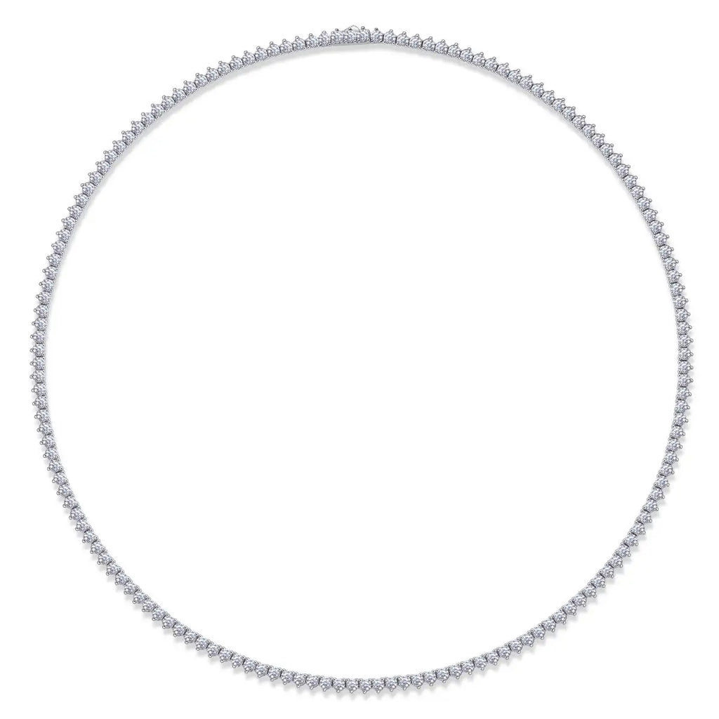 Solitude Luxury Fashion Set Mosan Diamond S925 Silver Necklace Rivaling Natural Diamonds