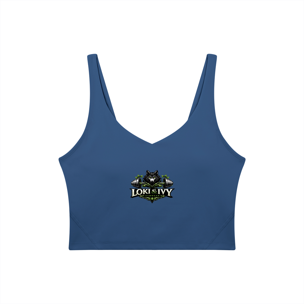 Loki & Ivy Women's V-Neck Yoga Sports Bra