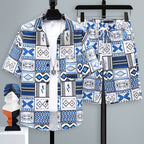 Men's Short-sleeved Suit Youth Student Leisure Sports Cool Shorts Two-piece Set Lootquake LLC