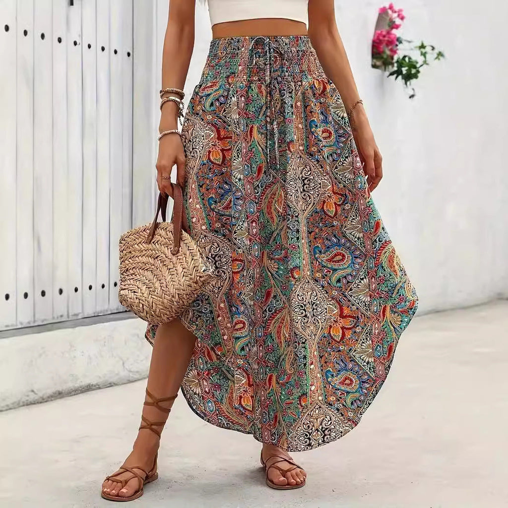 Personality Printed A- Line Skirt Casual Lootquake LLC