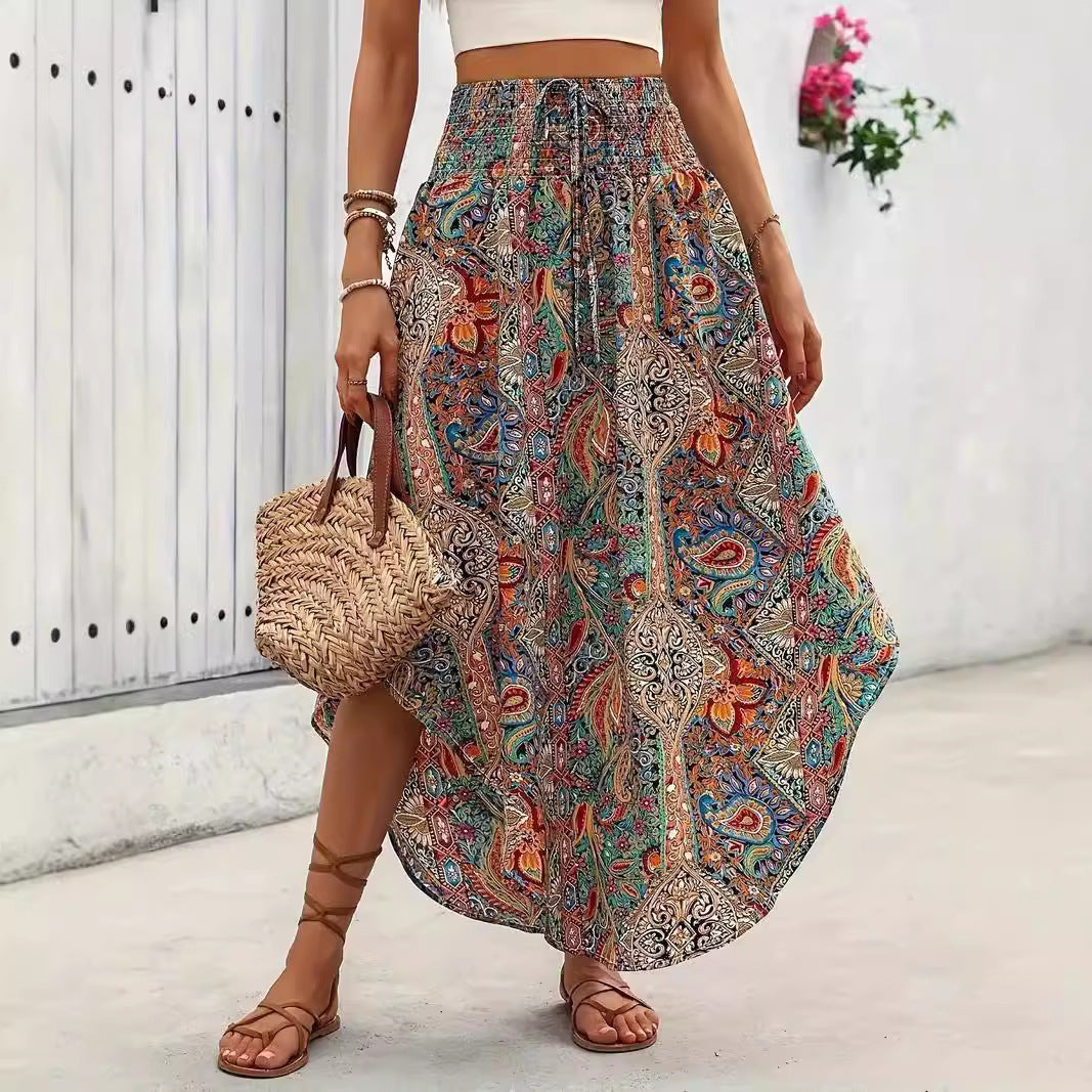 Personality Printed A- Line Skirt Casual Lootquake LLC