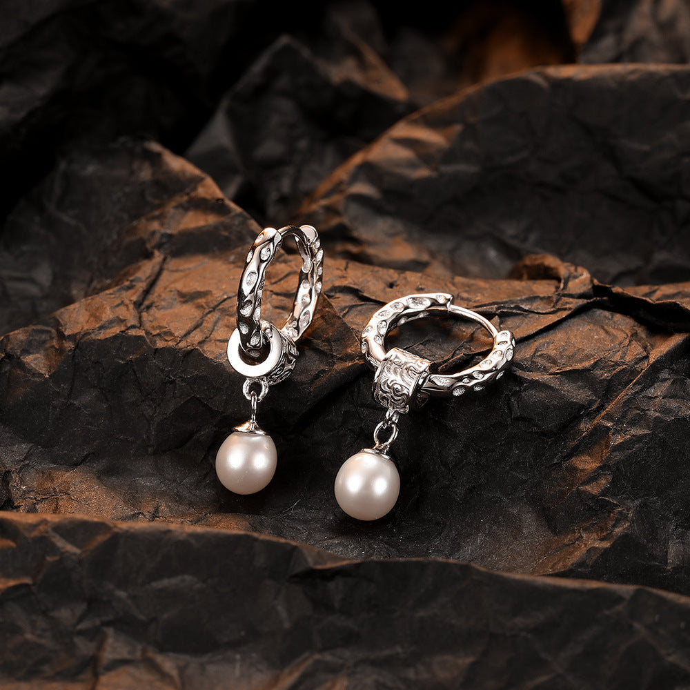 S925 Sterling Silver Water Pearl Earrings Pi-Mart
