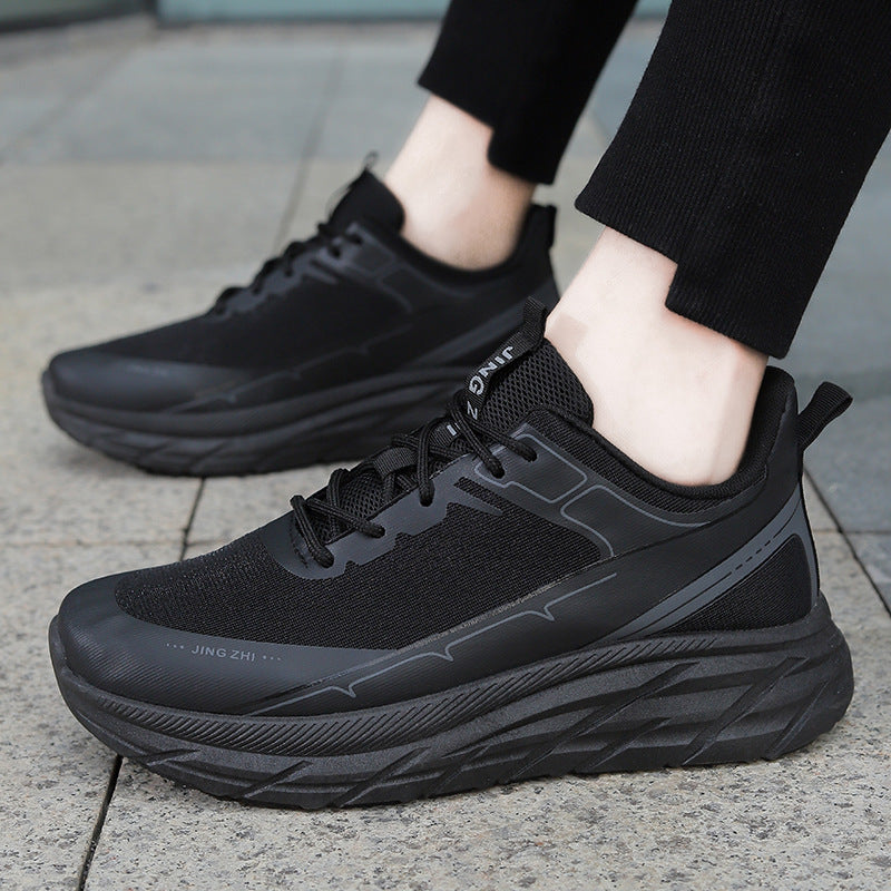 Fashion Thick-soled Anti-skid Shoes Ins Slip-on Casual Lazy Shoes Men Outdoor Breathable Lace-up Running Sports Sneakers Pi-Mart