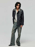 Cotton Retro Make Old Ripped Loose Micro-flared Trousers Jeans Lootquake LLC