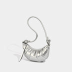 Small crossbody croissant bag, spring and summer girls casual simple solid color crossbody bag, daily commuting small shoulder bag - SJB-DIAMOND ELITES