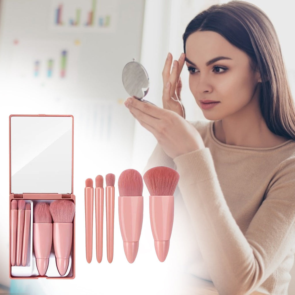 5Pcs Makeup Brushes Tool Set Cosmetic Powder Eye Shadow Foundation Blush Blending Make Up Brush Pi-Mart