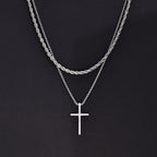 Vnox Mens Cross Necklaces Pi-Mart