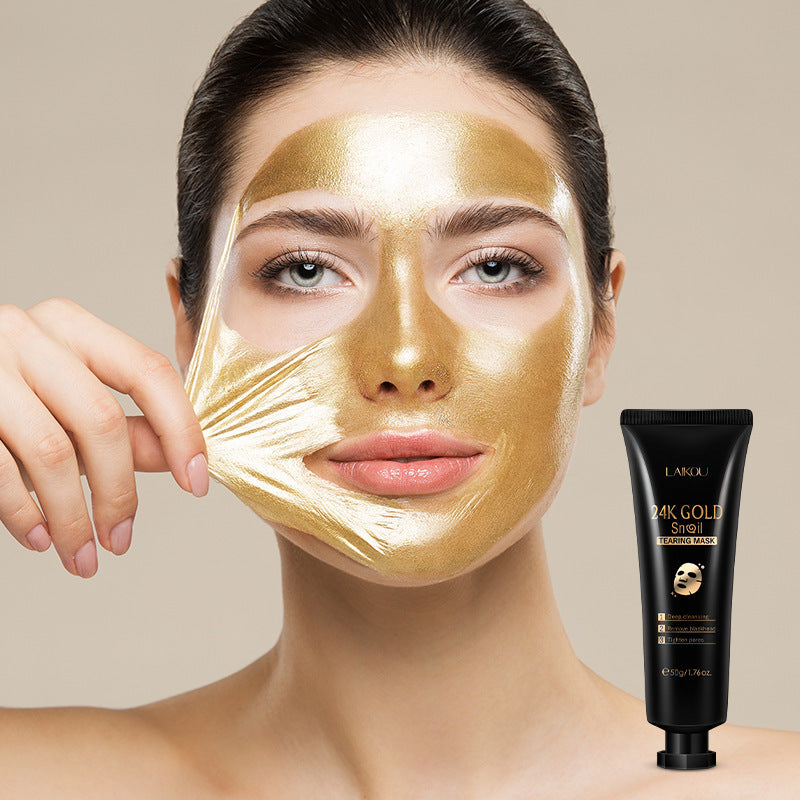 Gold Foil Snail Tear-Off Mask Hydrating Lootquake LLC